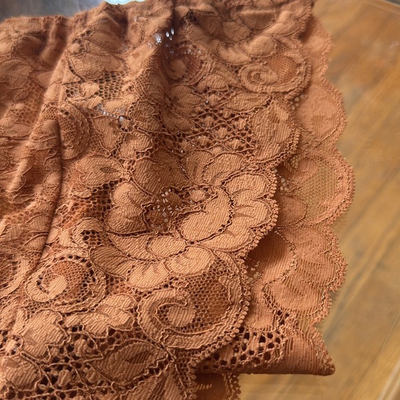 NWT $30 HAH Chase Me Down Lace Panty Brown Sugar Nude Romantic Stretch XL - Picture 6 of 8